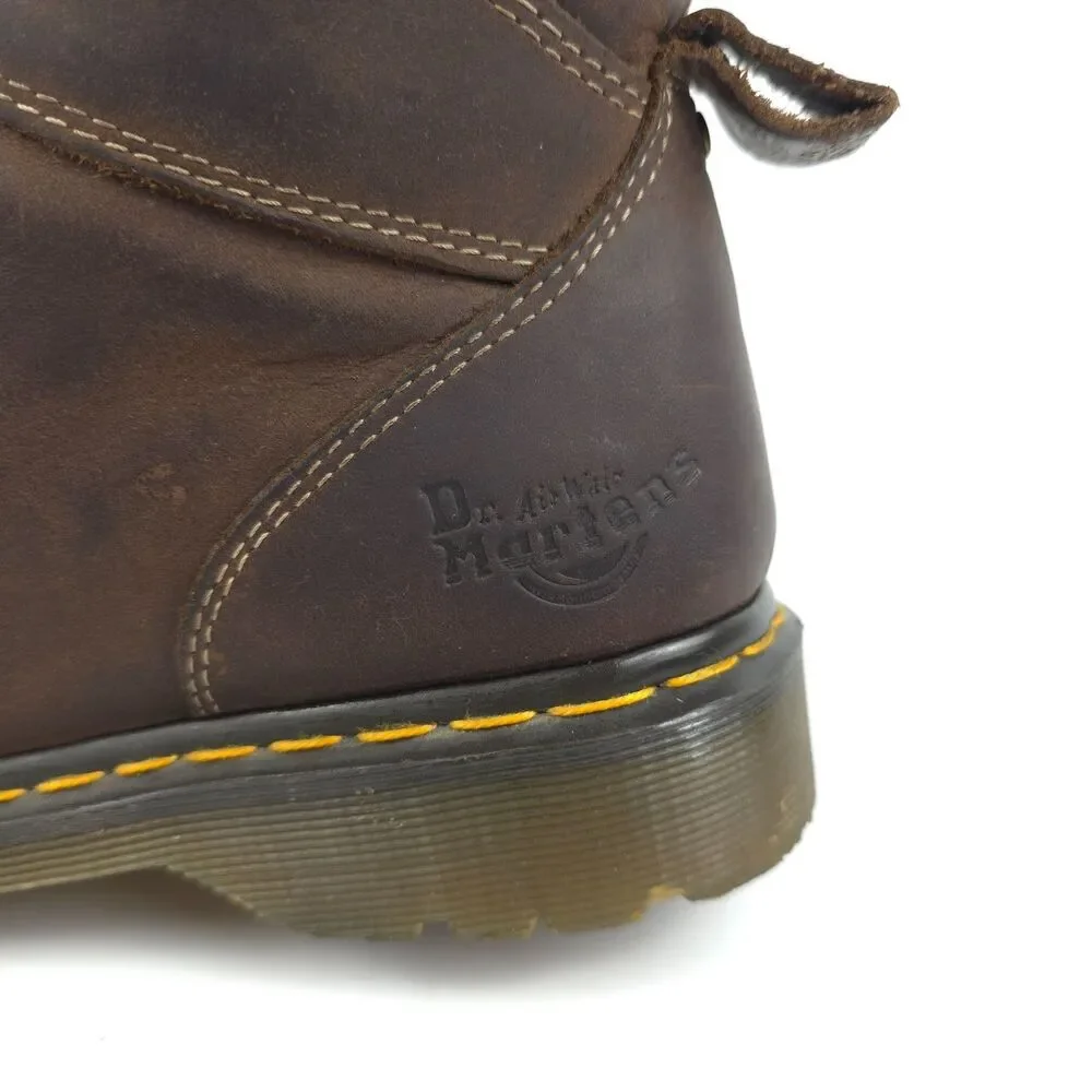 DR MARTENS Vintage 12119 Ankle Work Boot Brown Leather 90s Y2k Streetwear Grunge